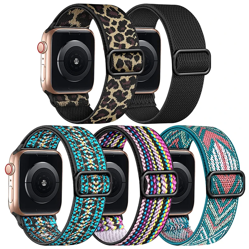 Scrunchie Strap for Apple Watch Band 49mm 44mm 40mm 38mm 42mm Elastic Nylon Bracelet iWatch series Ultra 3 5 6 se 7 8 45mm 41mm