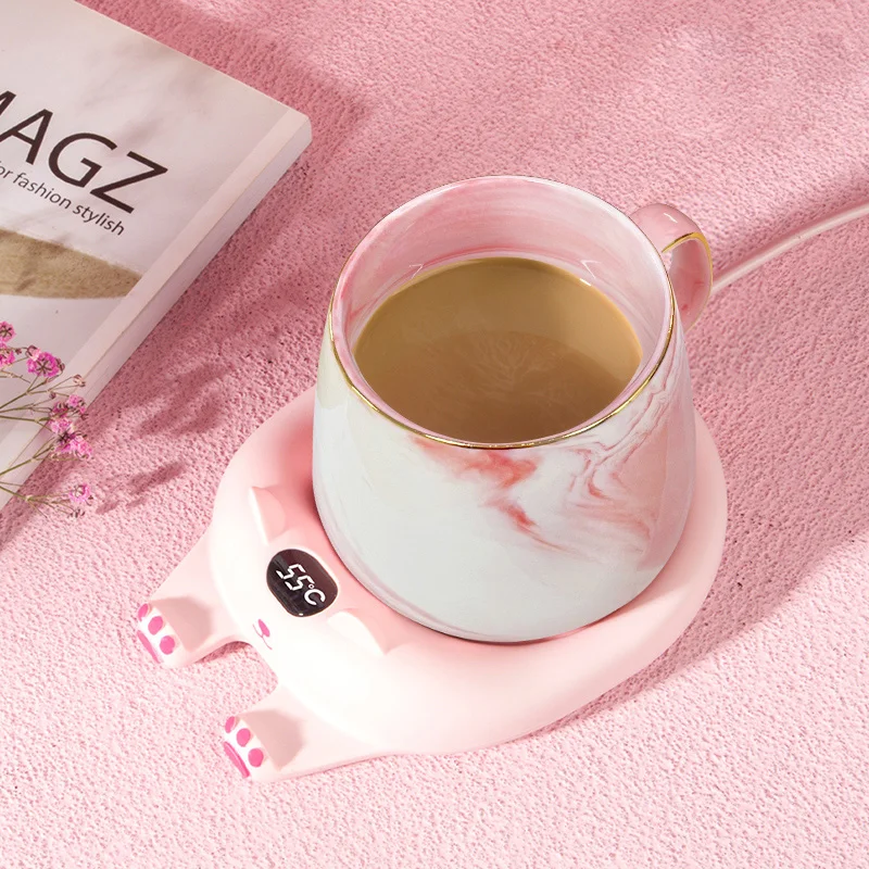 220 فولت الكهربائية كوب سخان كوب لشرب القهوة حصيرة كمادة مسخنة أكثر دفئًا للمنزل مكتب الحليب الشاي القهوة سخان السيارات قبالة للأصدقاء هدية