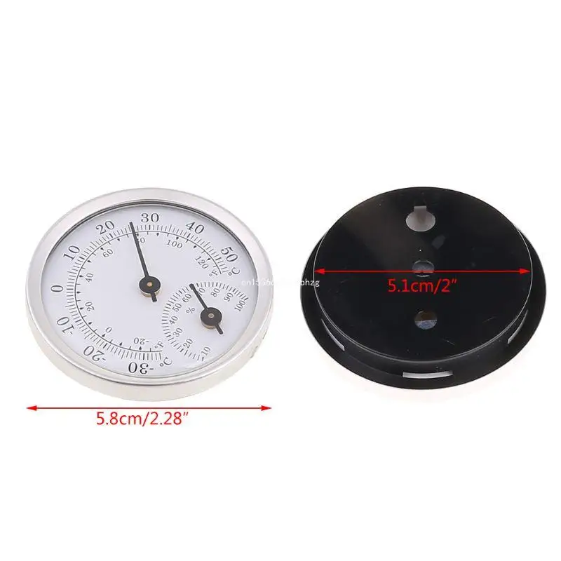 Indoor Outdoor Thermometer Hygrometer 2 in 1 Temperature Humidity Gauge Analog Hygrometer No Battery Required -30~50℃ Dropship