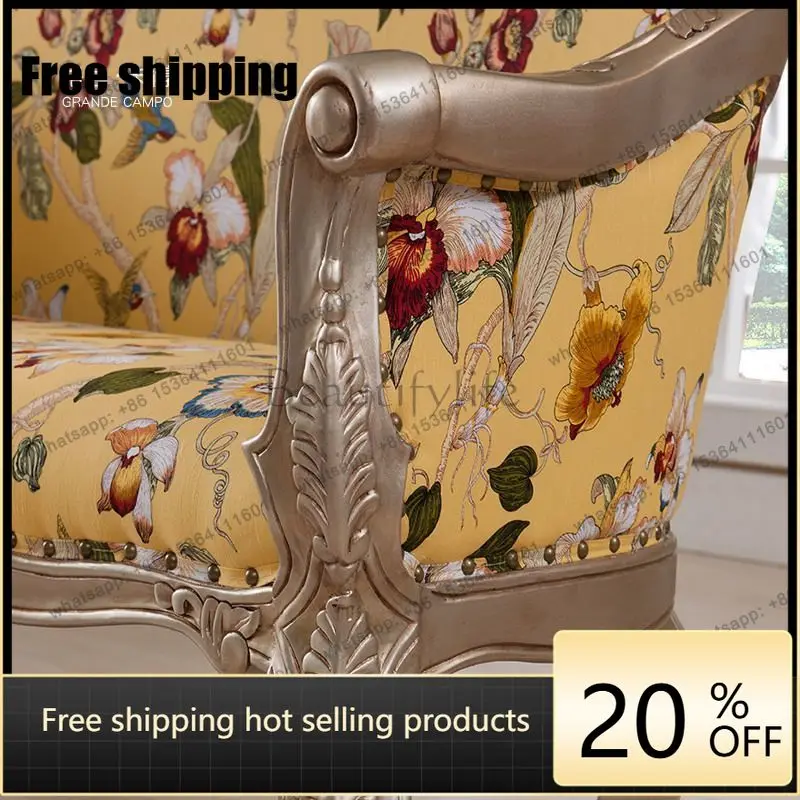 Factory Direct Wedding photo studio furniture living room double casual all solid wood sofa chair