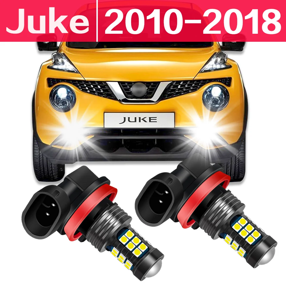 2X For Nissan Juke F15 2010 2011 2012 2013 2014 2015 2016 2017 2018 Car LED Fog Light Lamp Bulb Accessories Auto Front Fog Light