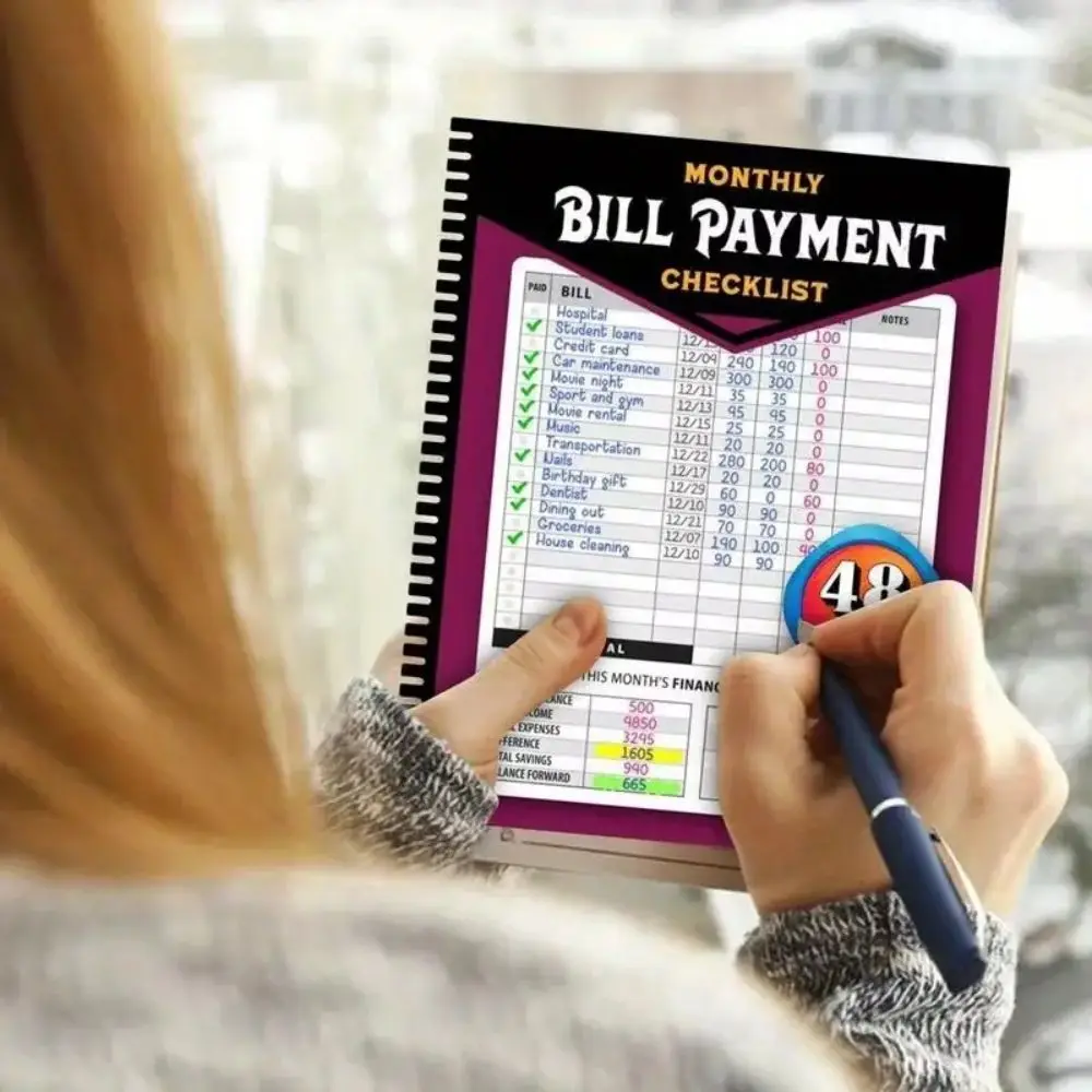 Efficient Bill Payment Checklist 48 Months 960 Billing Records Bill Tracker Notebook Monthly Records Family Budget Log