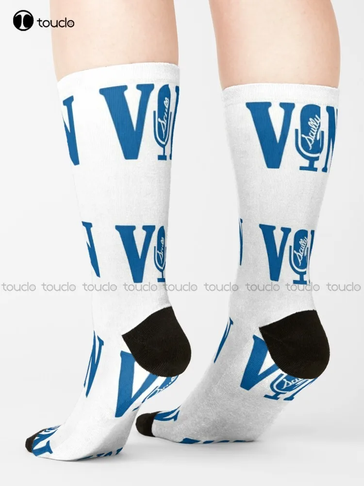 Vin-Mic Vin Scully Socks Sport Socks For Men 360° Digital Print Christmas New Year Gift Unisex Adult Creative Funny Socks New