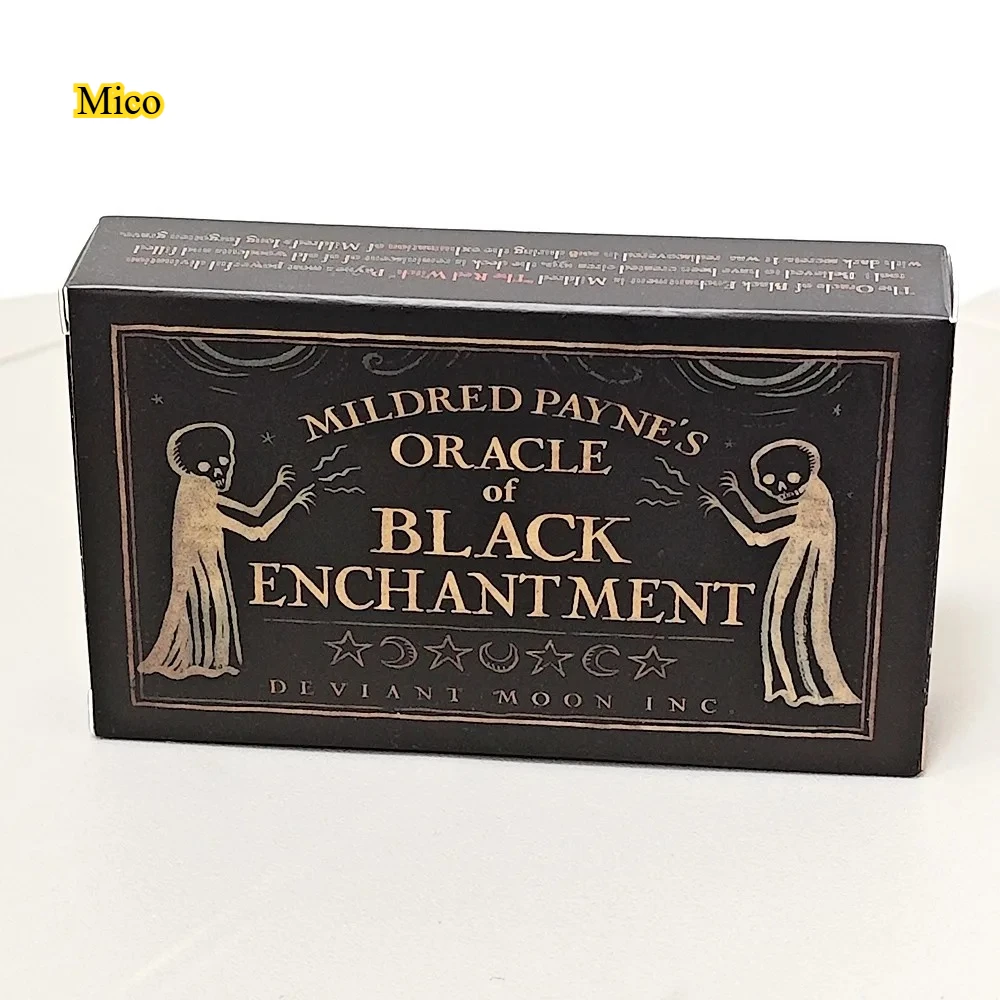 

52Pcs Black Enchantment Moondrop Cards, Double Sided Embossed Desktop Decor, 10.4×7.3cm Art Tabletop Ornament