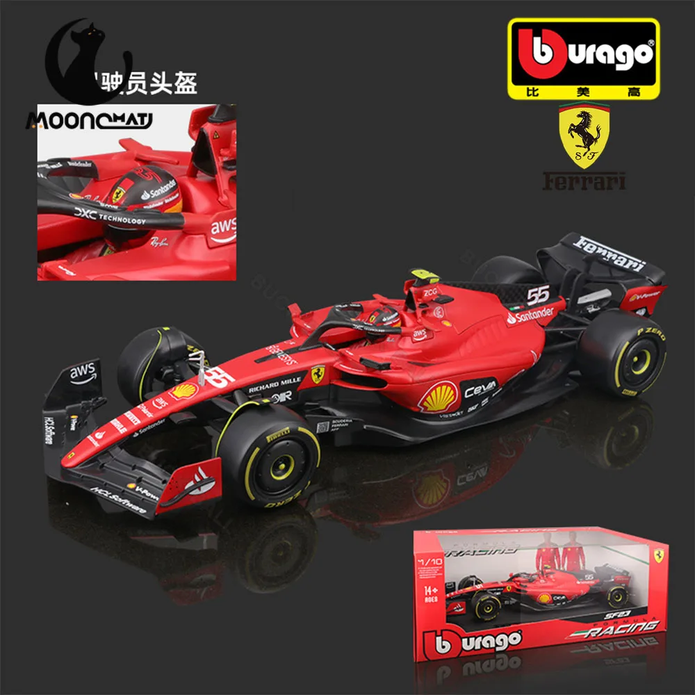 Bburago 1:18 Ferrari Ferrari SF23 SF-23 Las Vegas Ferrari Sf-24 16 Alloy Diecast Model 2024 Formula Car Toy Collection Gift