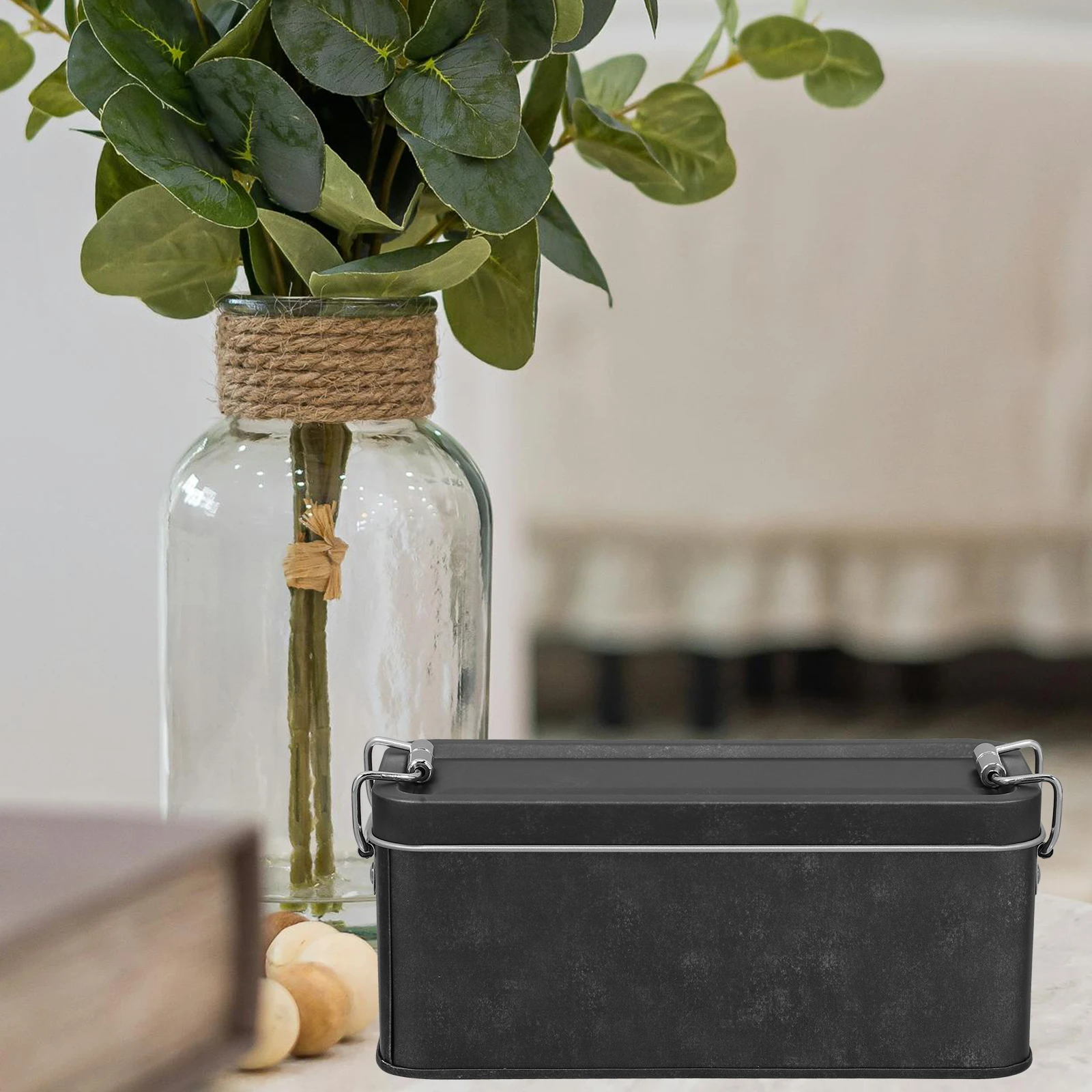 

Rectangular Tin Cans with Lids Metal Storage Boxes for Cookies Candies Reusable Decorative Craft Containers Freshness Seal Long