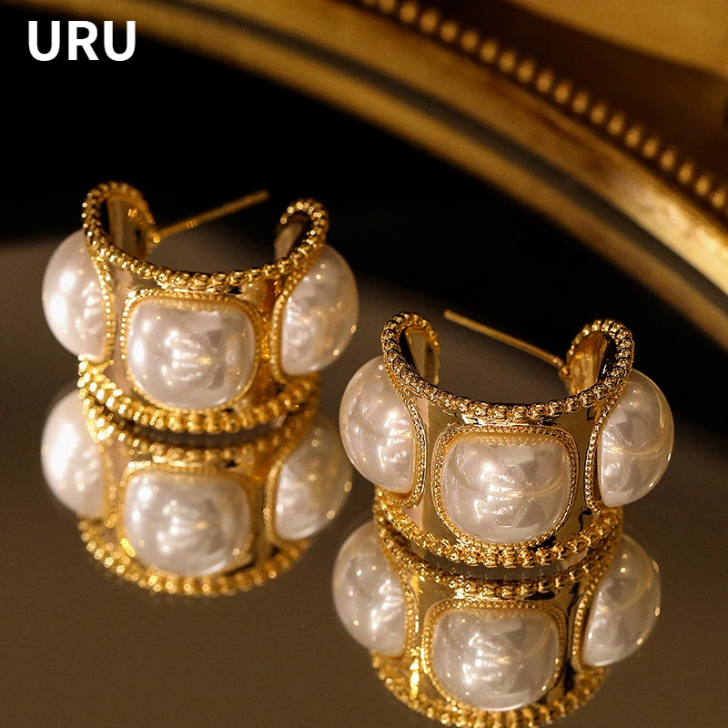 

Modern Jewelry Luxury Temperament Simulated Pearl Earrings For Women Female Gifts Delicate Design Ear Accessories Hot Selling