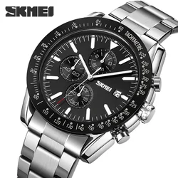 SKMEI Brand Watch Men Full Steel Sports Watches Men's Army Military Quartz Wristwatch Chronograph Male Clock Relogio Masculino