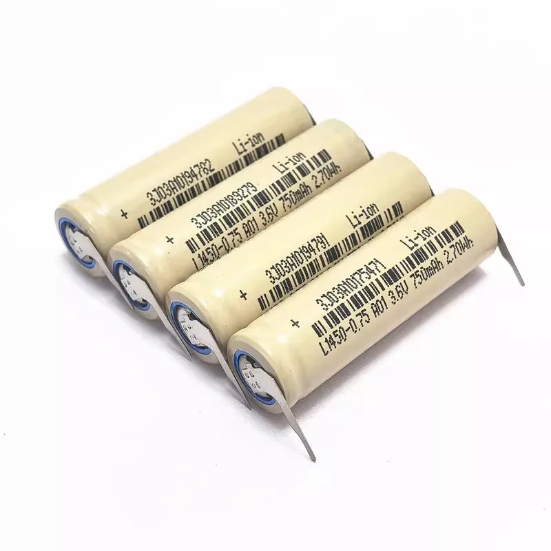 2-6pcs L1450-. 075 14500 3.6V 750mAH Lithium Battery Suitable for Philips Electric Toothbrushes HX9903, 993B, HX6800