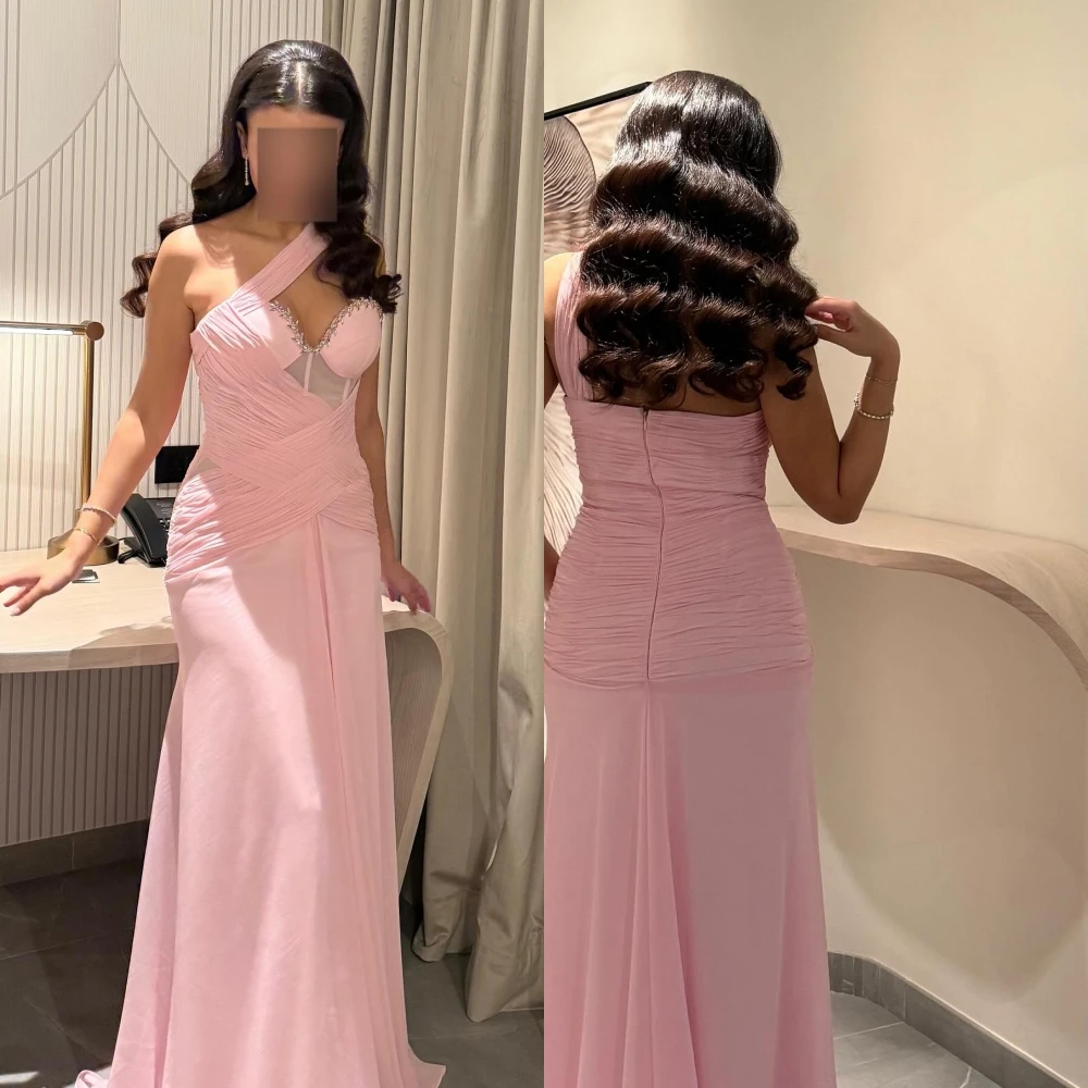 Robe de soirée formelle élégante, asymétrique épaule dénudée, personnalisée, à la mode, robes de célébrité de haute qualité, robe de soirée de tempérament