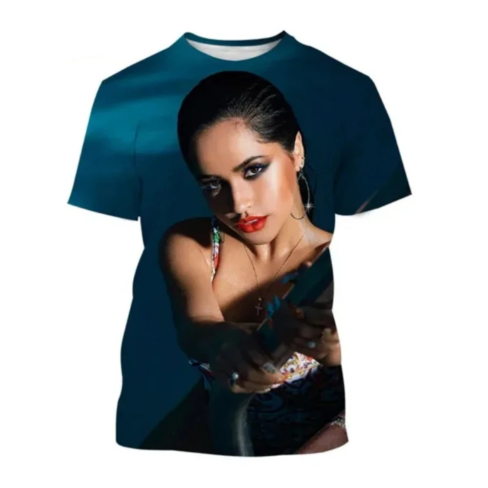 

Fashion Women Clothing Sexy Female Singer Becky G 3D T-shirt Personality Hip Hop Street Unisex Oversized T Shirt Harajuku