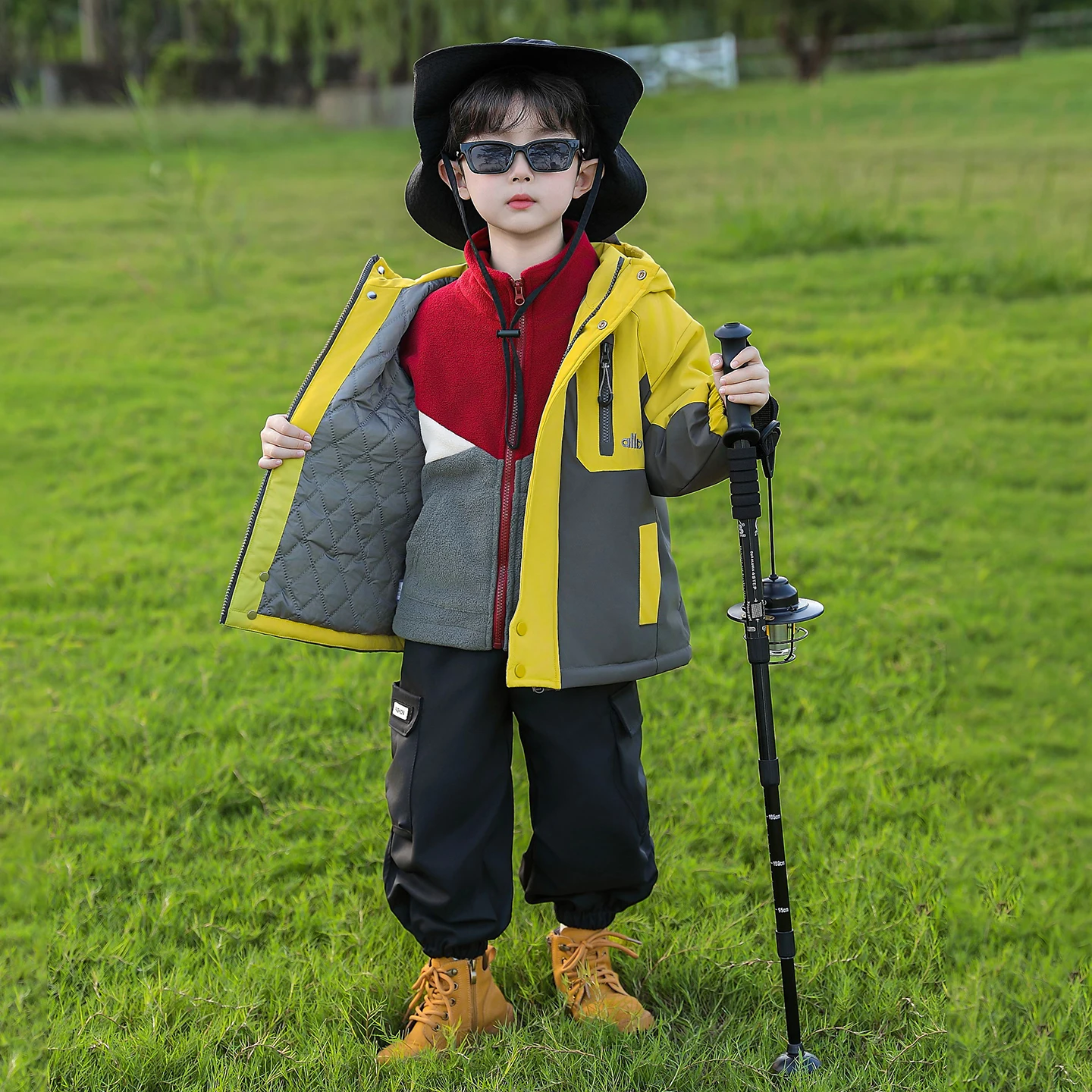 

Утепленная флисовая куртка-трансформер для мальчиков: новая осенне-зимняя детская утепленная парка, зимняя верхняя одежда для малышей