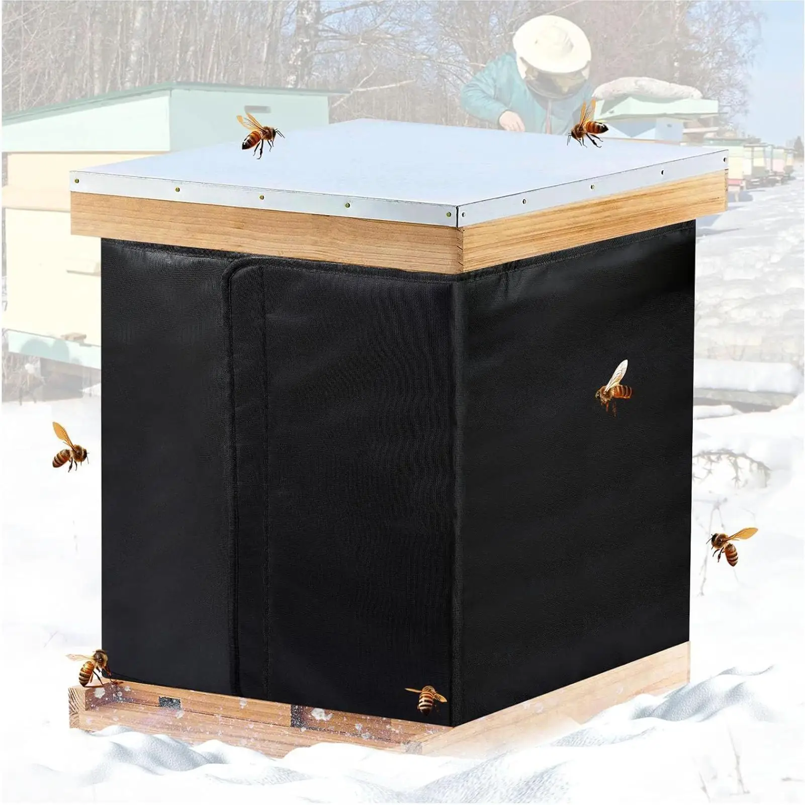 Winter Bee Hive Wrap Oxford Winter Beehive Wrap Bee Hive Wrap Winddichte Winter Bee Hive Schutz Abdeckung Bienenzucht Liefert