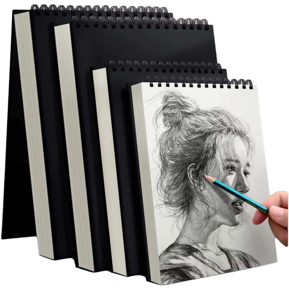 30 feuilles de carnets de croquis en rouleau A4, A5, A6, 16K, reliure spirale, papier épais écologique, résistant aux acides.