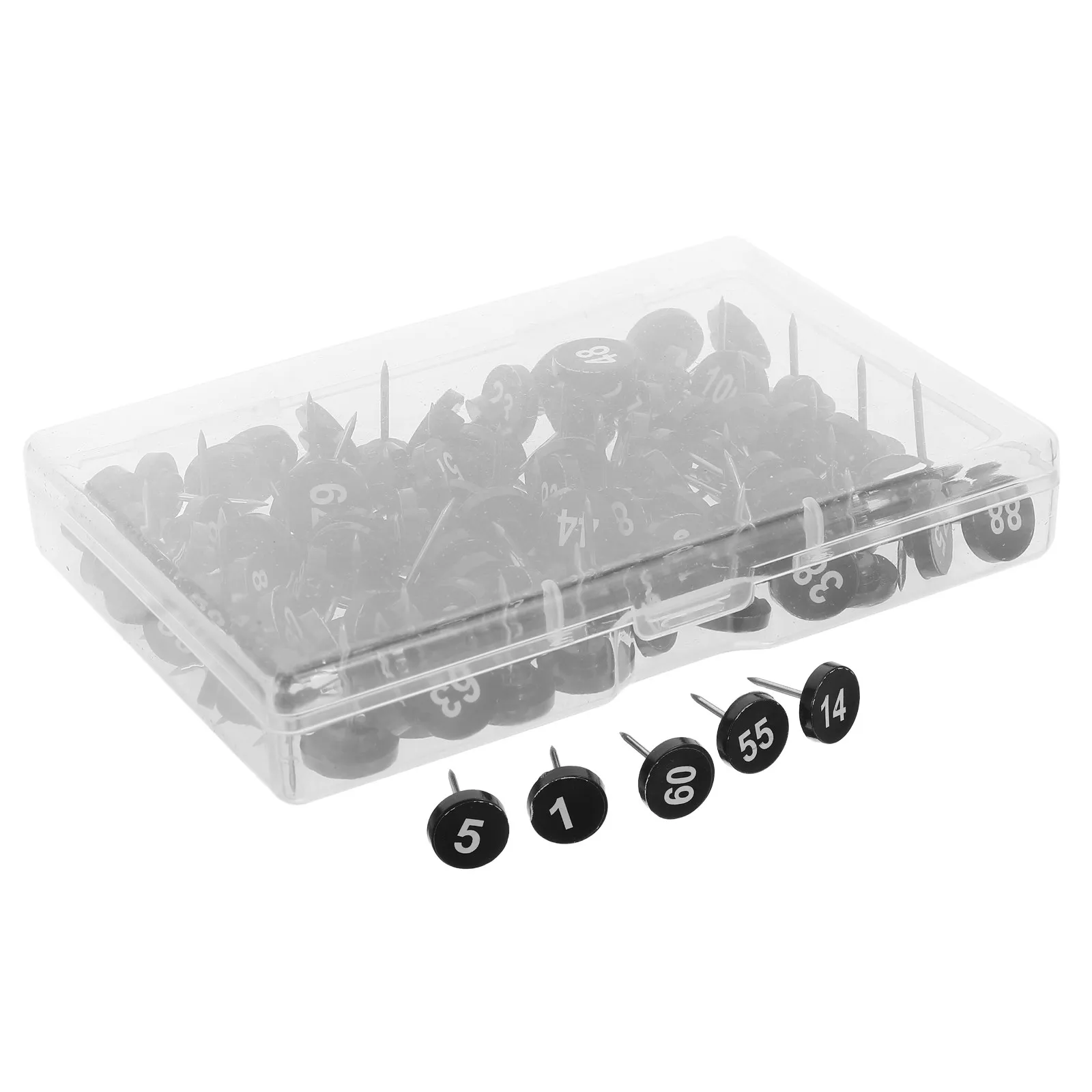 100Pcs Flat Thumb Tacks Numbered Push Pins Round for Wall Bulletin Board Map Marking School Office Use Push Pin Nails