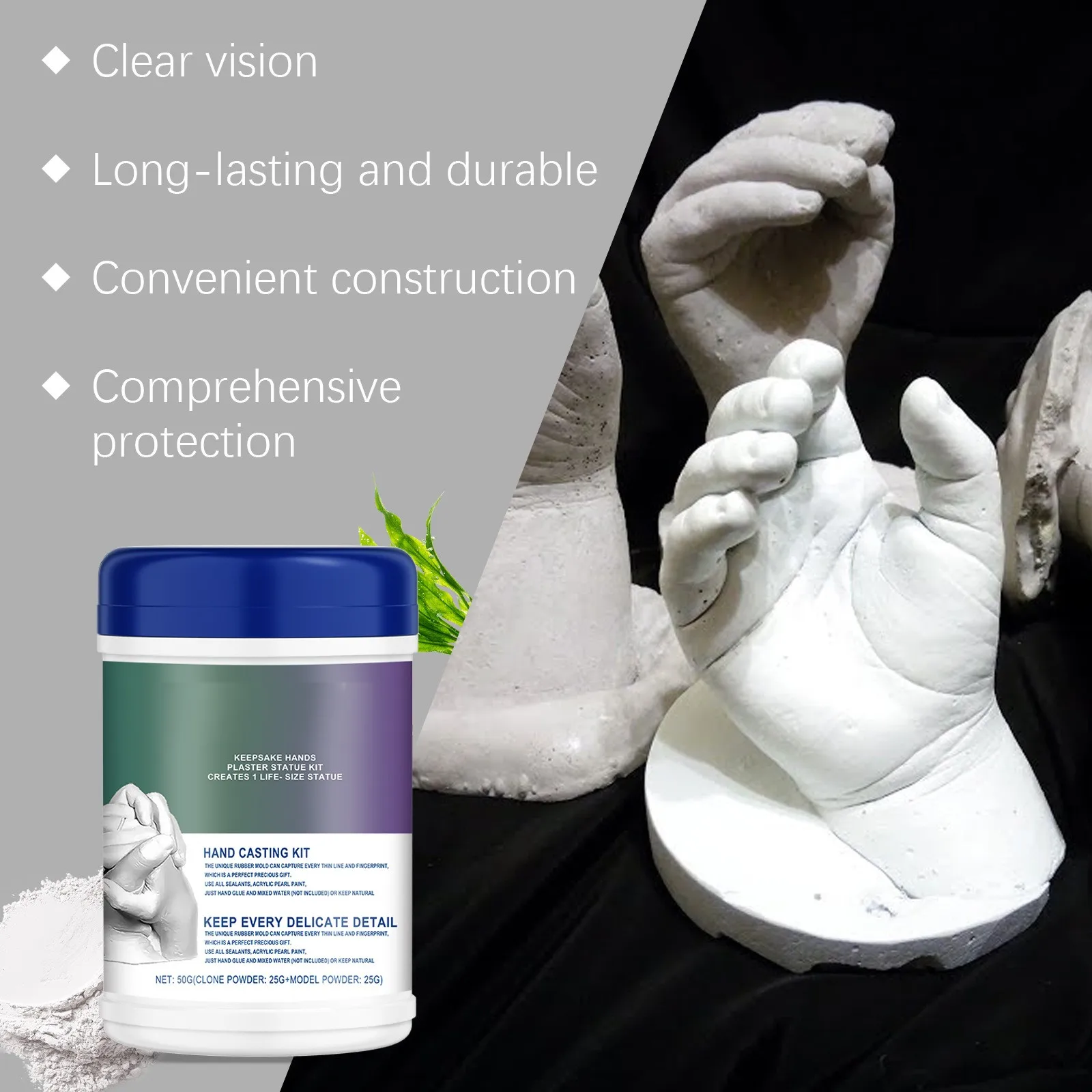 2025 Couples Hands Casting Kit 3D DIY Plaster Hands Mold For Friends, Weddings Gentle And Natural Statue Molding Escultura