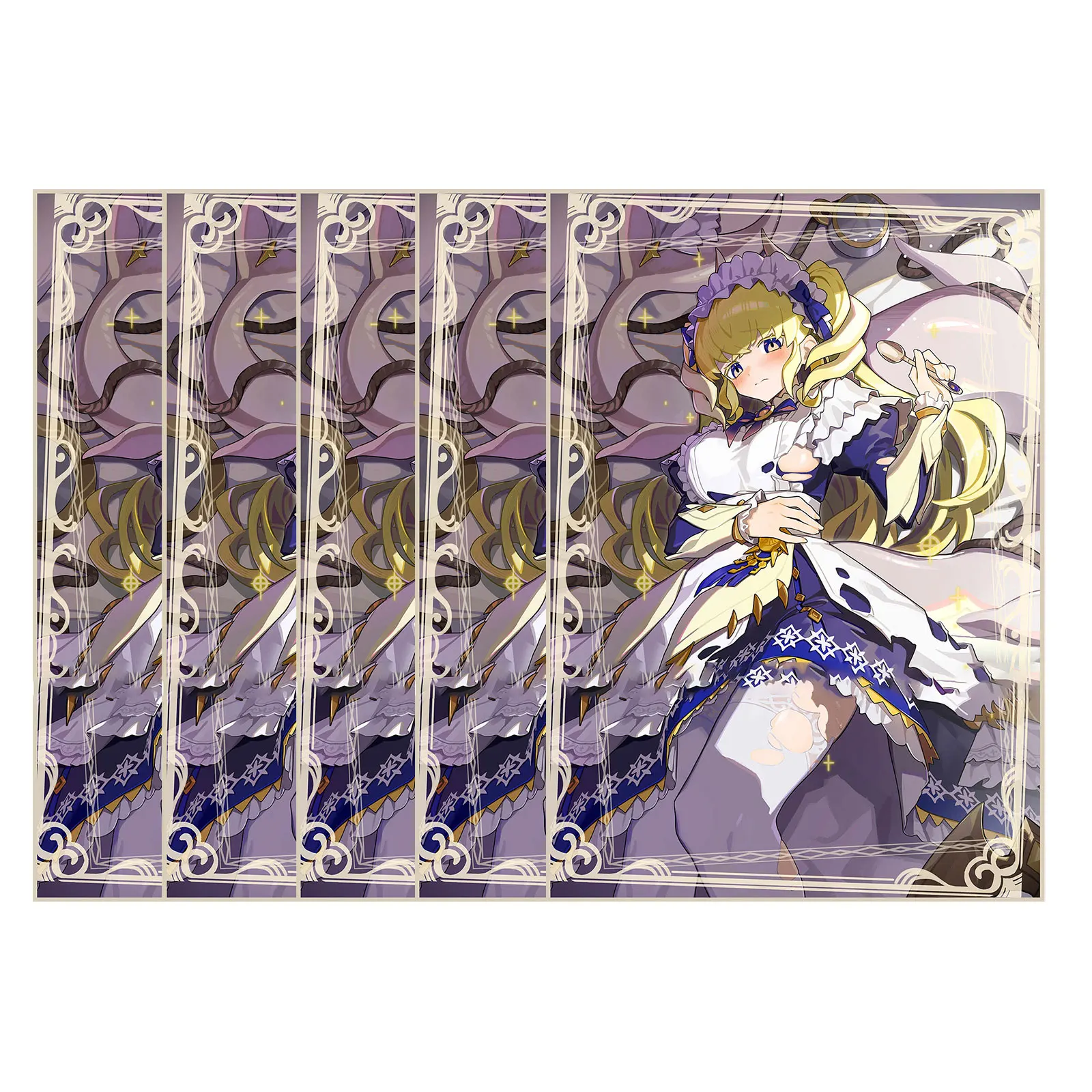 

60PCS 63x90mm Trading Cards Protector Holographic Animation YuGiOh Card Sleeves Shield Laser Cute Card Deck Cover Japanese Size