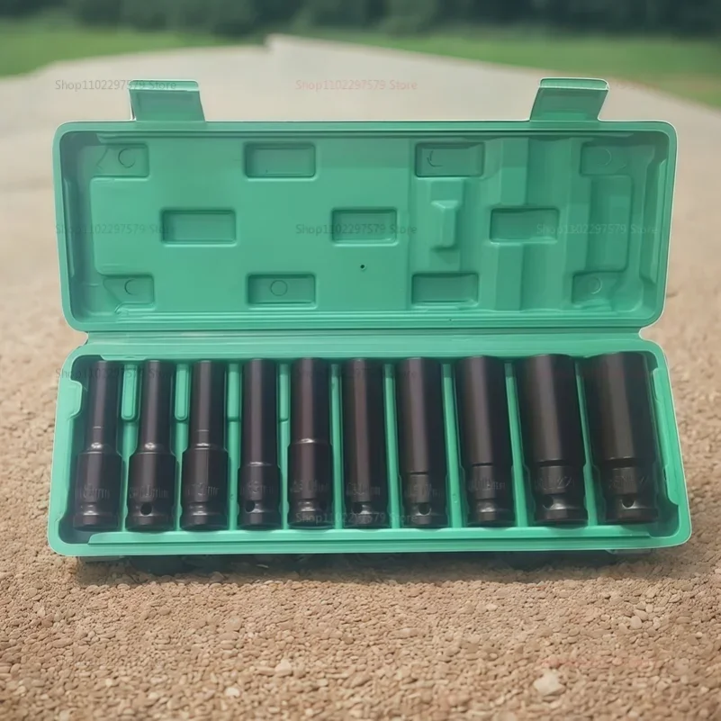 

1/2Inch Drive 6-Point Impact Socket Set 10-Piece Metric Sizes 8-24mm Impact Socket Set with Hard Storage Box