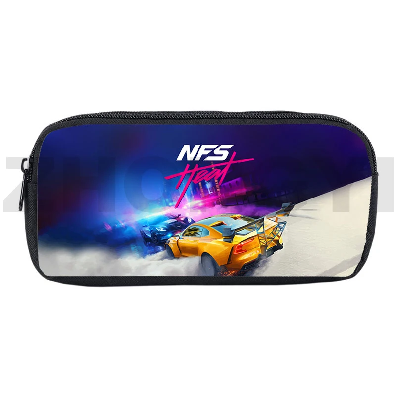 Hot Game Need for Speed 3D Pencil Case Large Capacity Canvas Cosmetic Box Lipstick Bag NFS Anime Pencil Pouch School Supplies