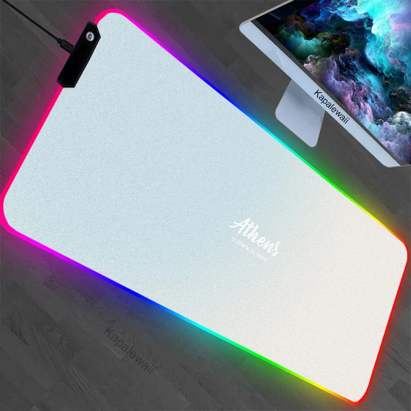 

Gradual Art Mouse Pad RGB Pc Accessories LED Gaming Mousepad Desk Mat E-sport Table Protector Neon Keyboard Mat Backlit Carpet