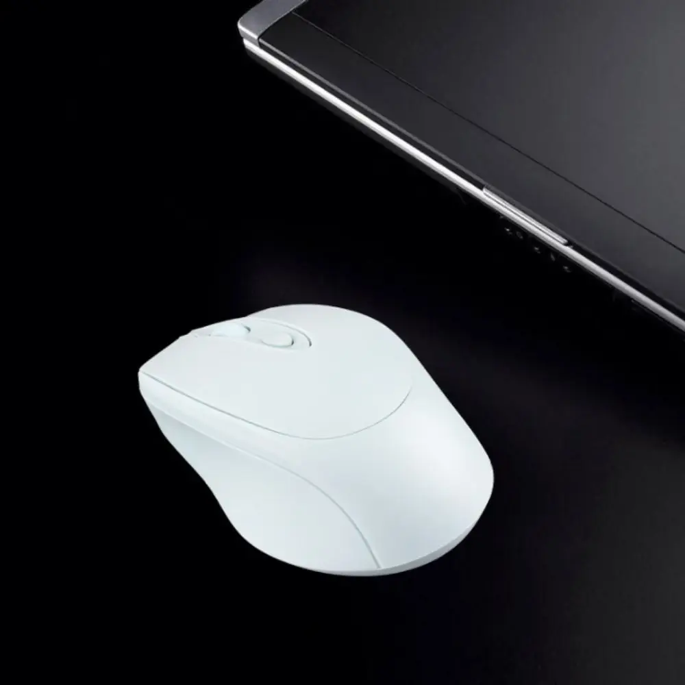 2.4Ghz+BT5.0 Macaron Wireless Mouse 1600DPI Rechargeable Ergonomics Wireless Mouse Lightweight Plug and Play