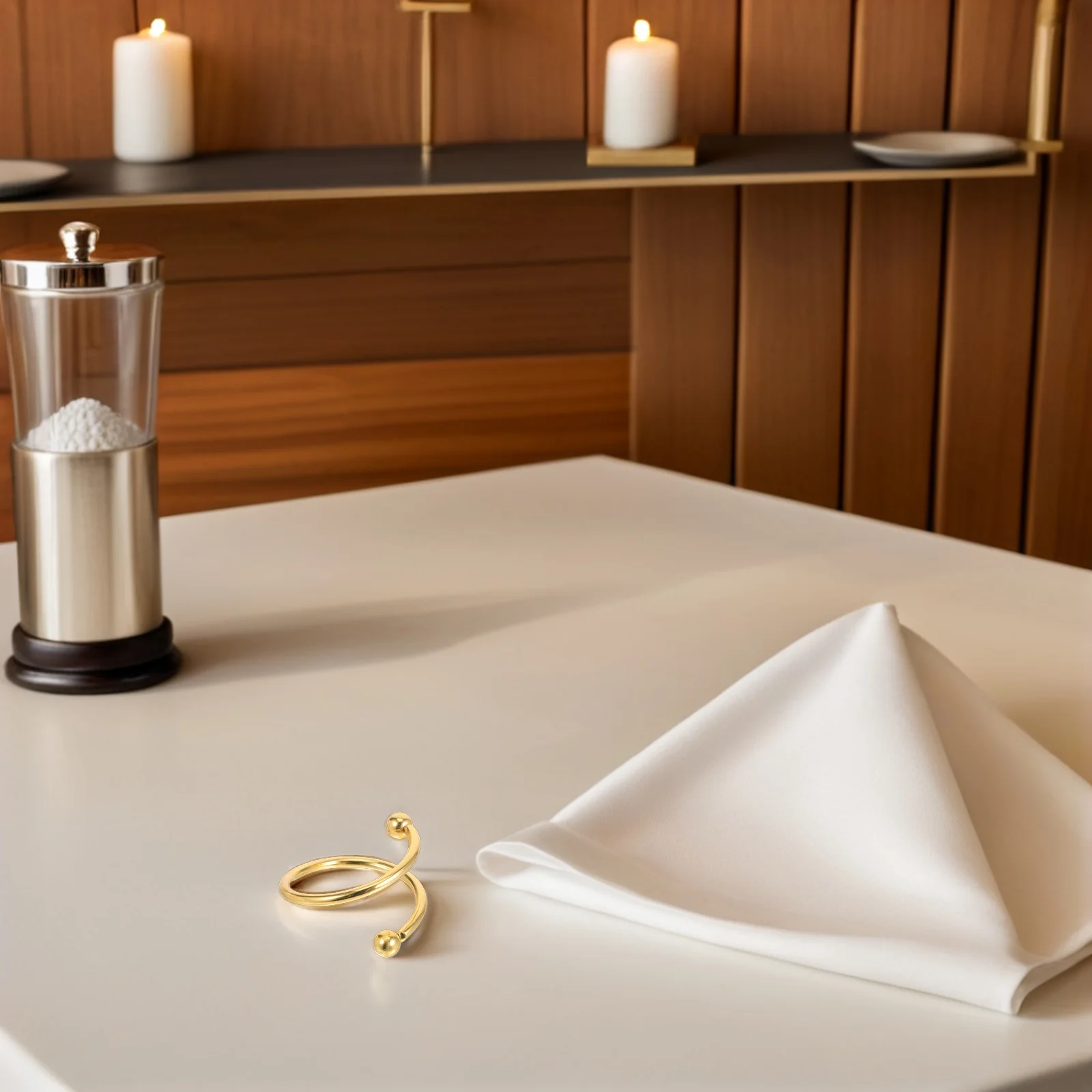 

12 Pcs Napkin Buckle Farmhouse Ring Banquet Holders Dinner Table Decors Flower Gold Rings Simple