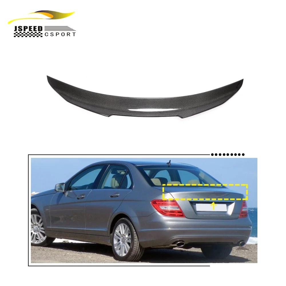 

Suitable for Carbon fiber rear compartment spoiler Suitable for Mercedes-Benz C-Class W204, C180, C200, C250, C350 2007-2014