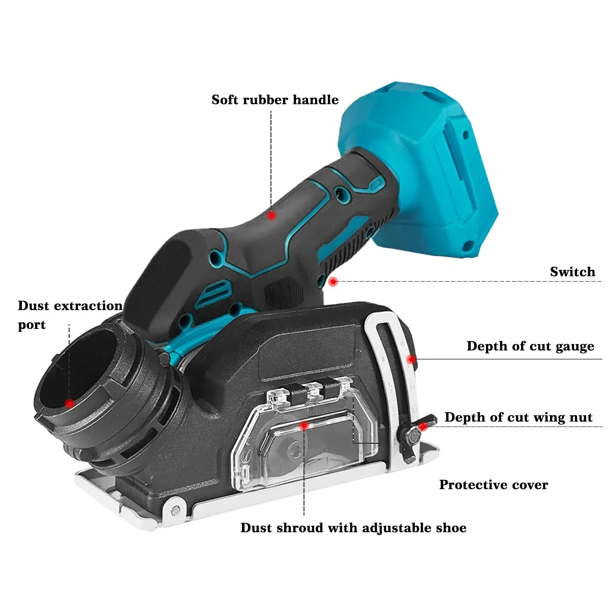 Mini Angle Grinder 3inch Cordless Electric Grinding Cutting Tool Electirc CUT OFF Too for Makita 18V Battery (No Battery)