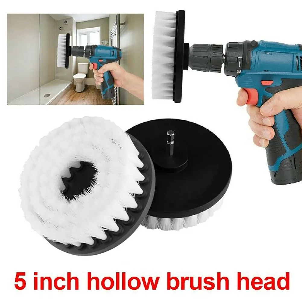 1PC 5Inch Drill Brush Attachment Power Scrubber Tool For Cleaning Carpet & Leather And Upholstery Soft Cleaning Brush Accessorie