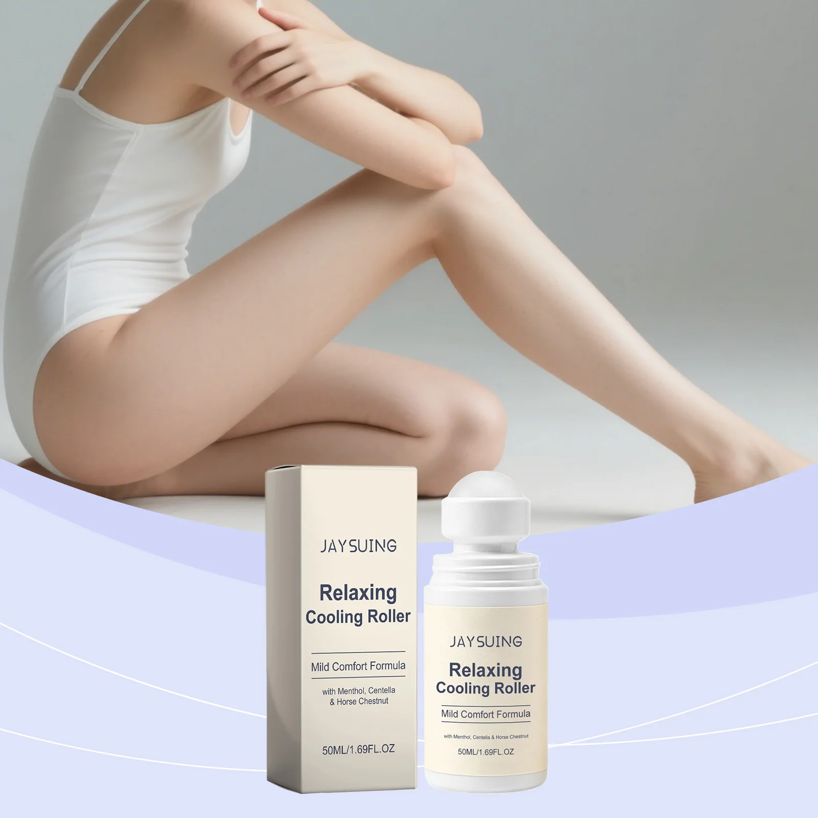 Cool Roll-on Essence, Gentle Care for Leg Skin, Smooth & Moisturizing, Refreshing Easy Application for Daily Use