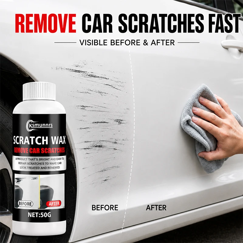 Car Paint Scratch Remover Kit, Minor Scratch Repair Paste for Bumper Scuffs, Stone Chips and Surface Marks with Sponge