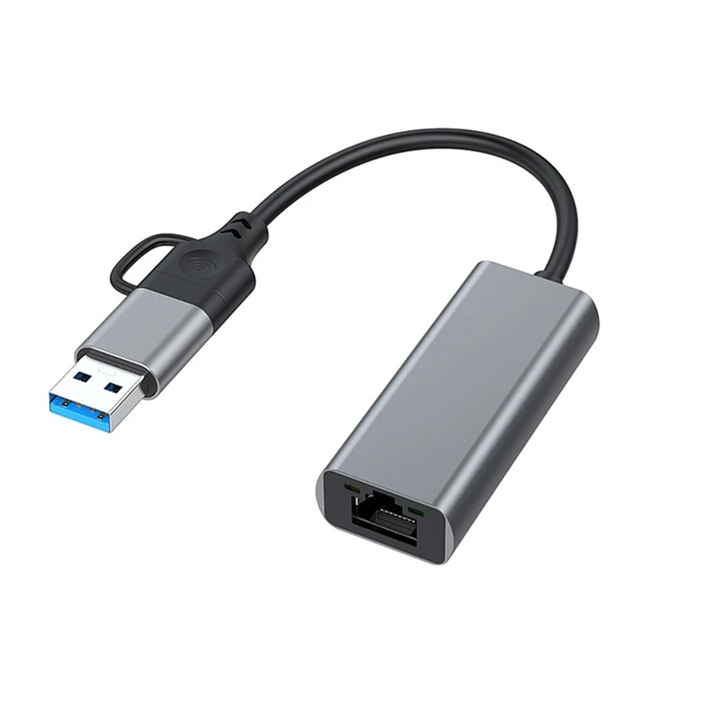 USB Type C To RJ45 Wired Network Card External Wired USB 3.0 To Ethernet Adapter For Laptop PC