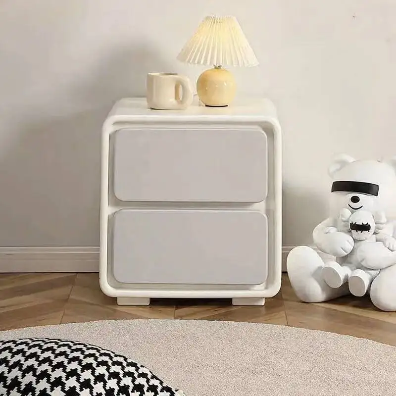 Nordic Wooden Nightstands Modern Home Furniture Creative Bedroom Contrast Color Bedside Tables Small Apartment Minimalist Locker