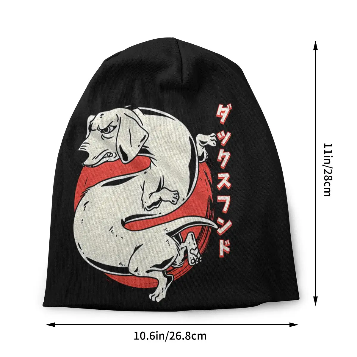 Japanese Dragon Dog Fashion Beanie Caps Dachshund Sausage Dog Skullies Beanies Ski Caps Soft Thin Bonnet Hats