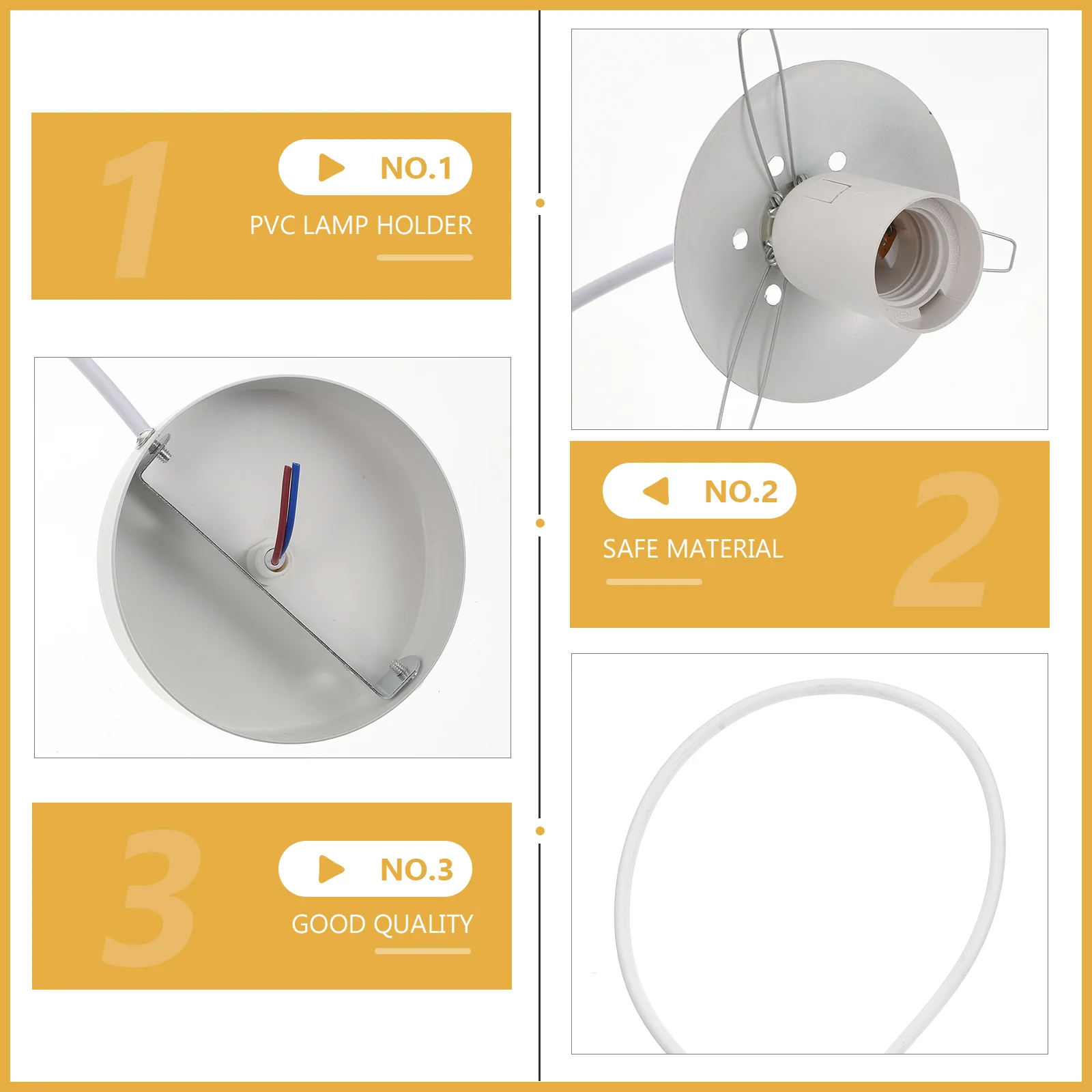 

1pc E27 Lamp Holder Pendant Light Socket Iron Pvc Material Easy Install For Home Ceiling Hanging Lamp Bulb Adapter Lighting