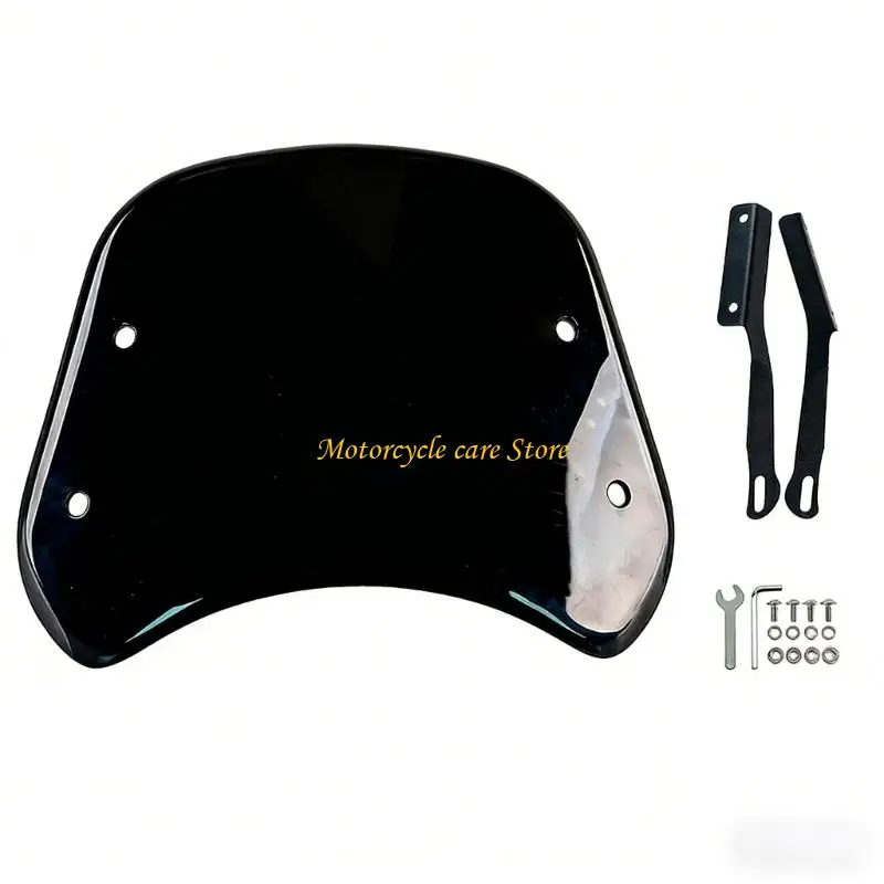 

U75F Motorcycle Wind Screen Abs Plastic traditional Look Fits Most Bikes