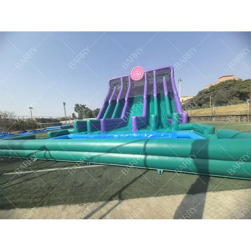 Commercial Giant Party Water Slide Inflatable Cheap Adult Inflatable Water Slide with Swimming Pool Inflatable Slide