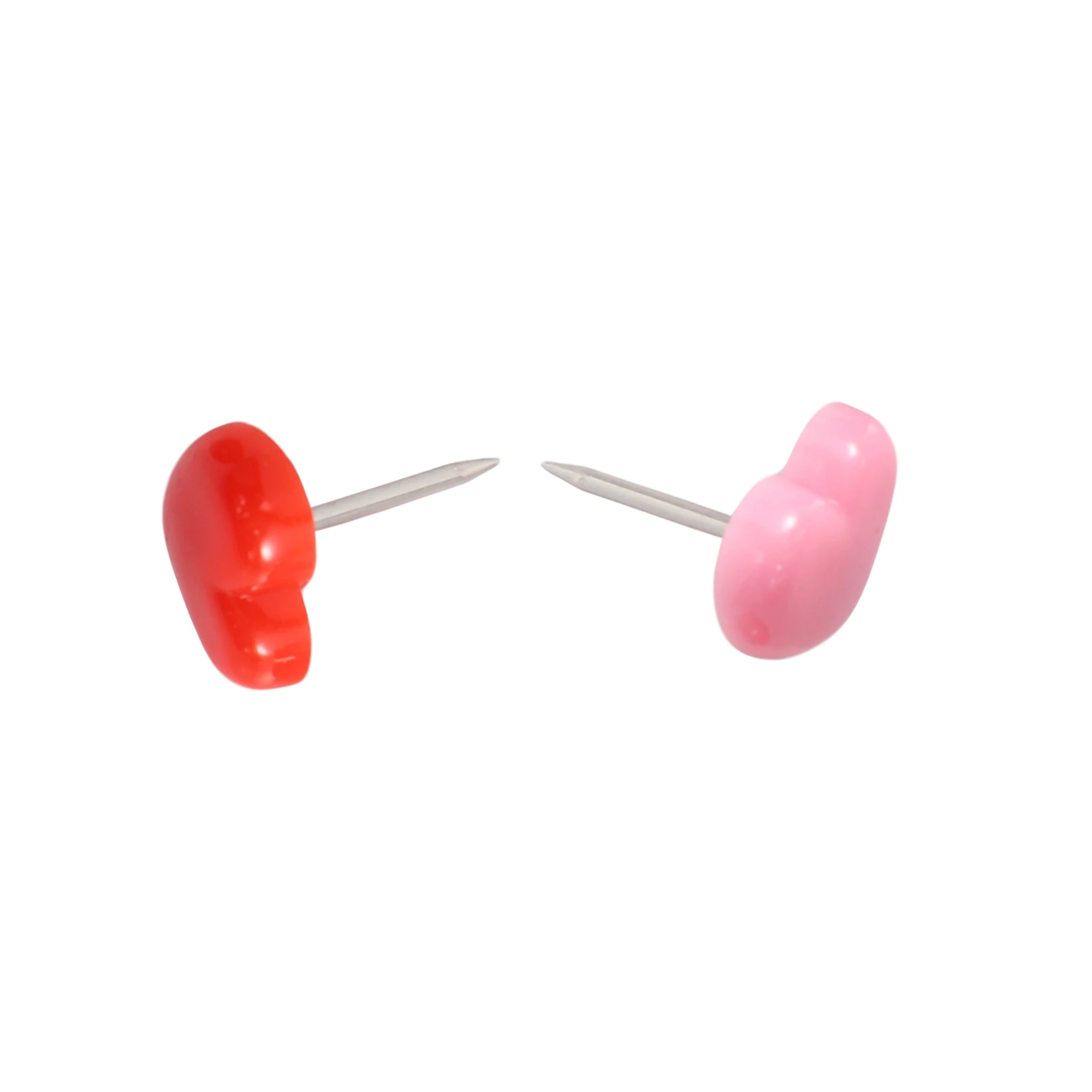 50 PCS Heart Push Pins, Red Bulletin Boards Thumb Tacks, Pink Cute Wall Tacks Decorative for Cork Board Home and Office