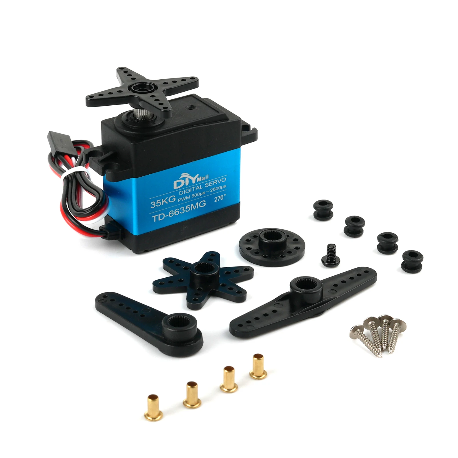 TD-6635MG 35kg Digital Servo 4.8-8.4V 180°/270°/360° Multi-Mode Carbon Brush Motor for Heavy-Duty RC Industrial Robots