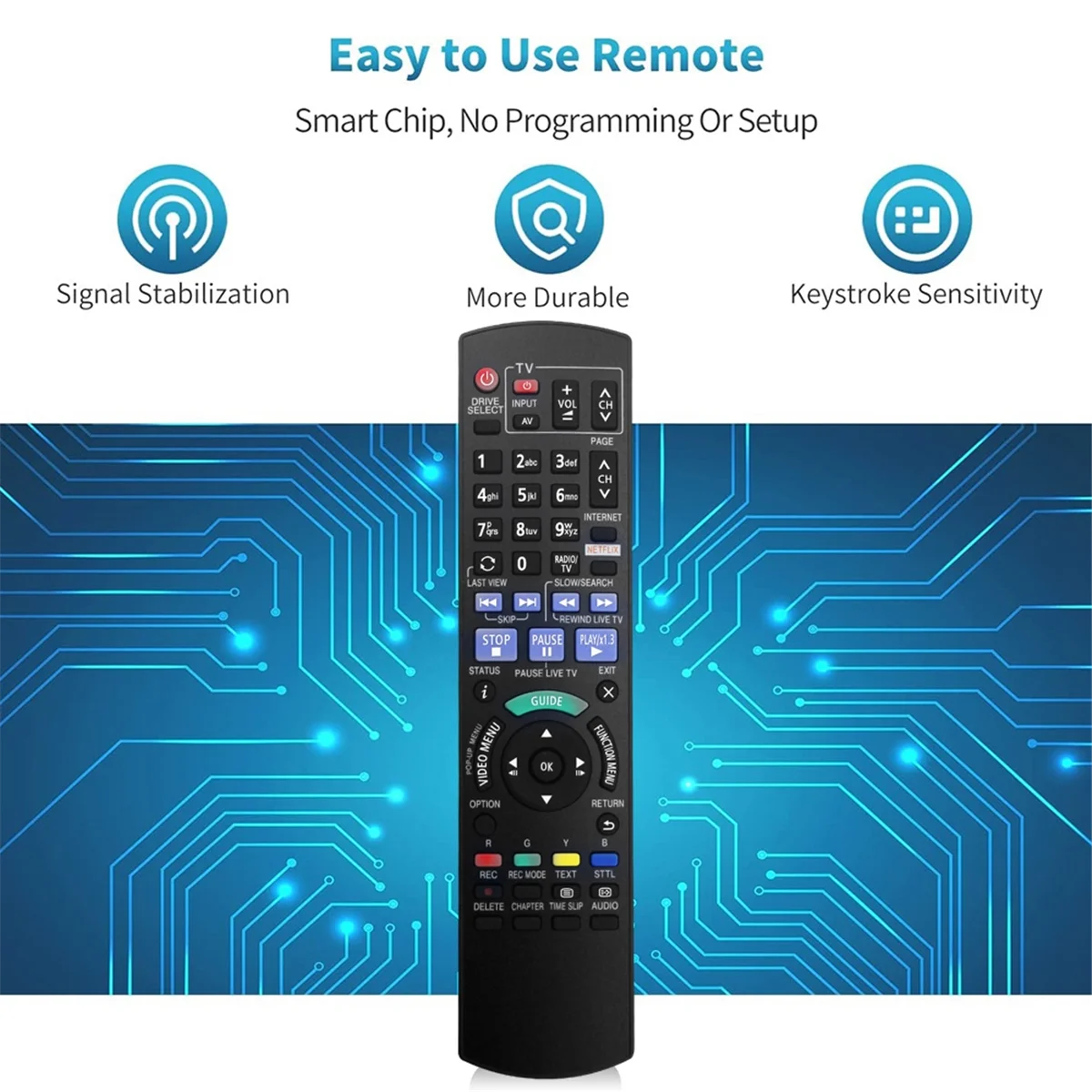 A57G-Заменяет N2QAYB 001043   Пульт дистанционного управления для Blu-Ray-плеера Panasonic DMR-PWT550 DMRPWT550