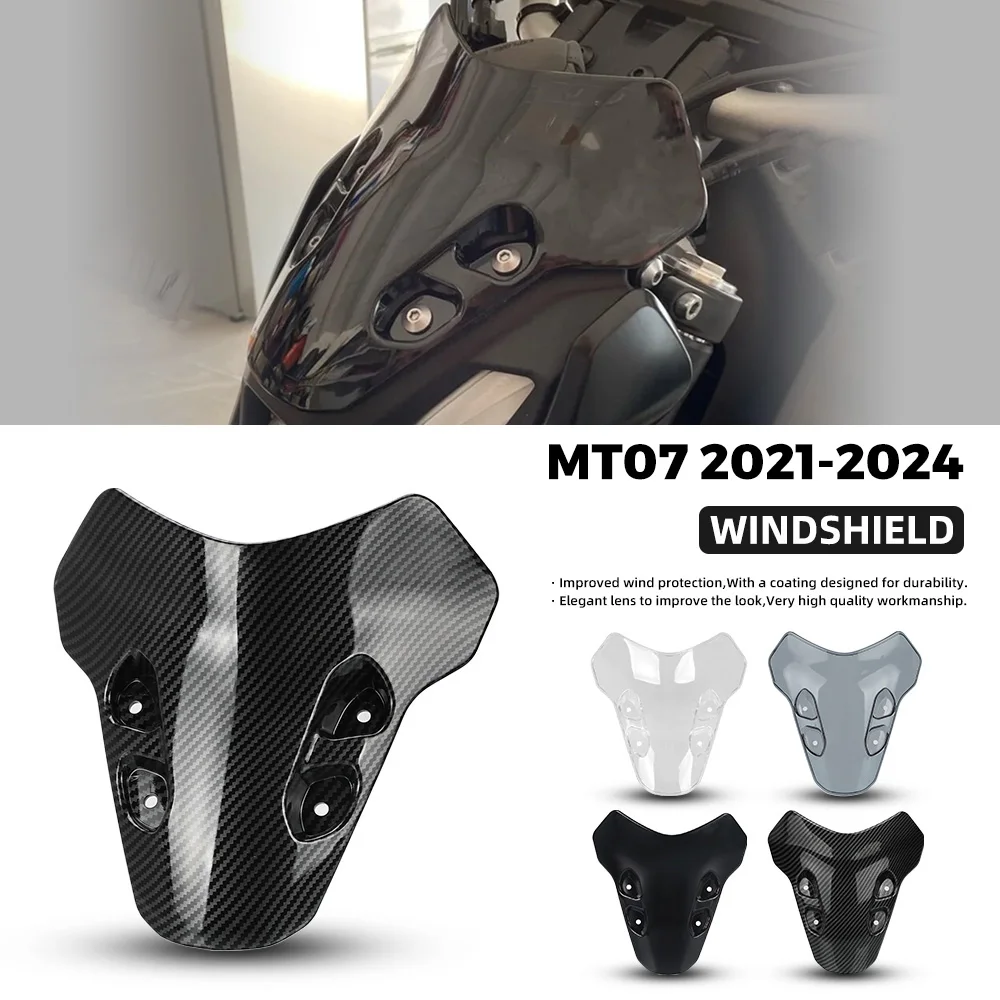 

Motorcycle Accessories MT-07 Screen Windshield Fairing Windscreen Baffle Wind Deflector For YAMAHA MT07 MT 07 2021 2022 2023