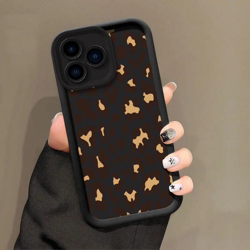 Leopard Print Phone Case For OPPO Realme 12 11 5 7I 8I GT 3 6 NEO 5 Master Pro Plus Silicone Soft Shockproof Bumper Back Cover