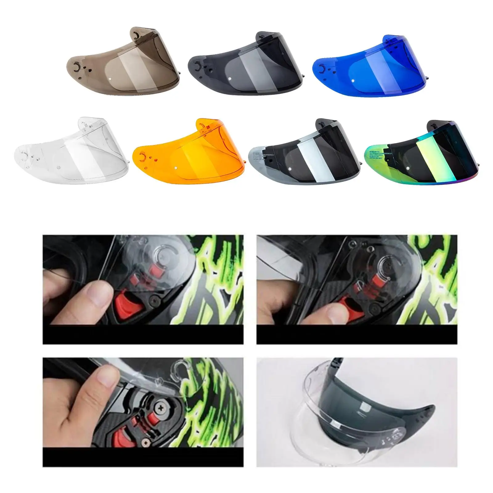 

Universal Anti-fog Motorcycle Helmet Wind Shield Visor Mirror Lens for MT Stinger Helmet Safety