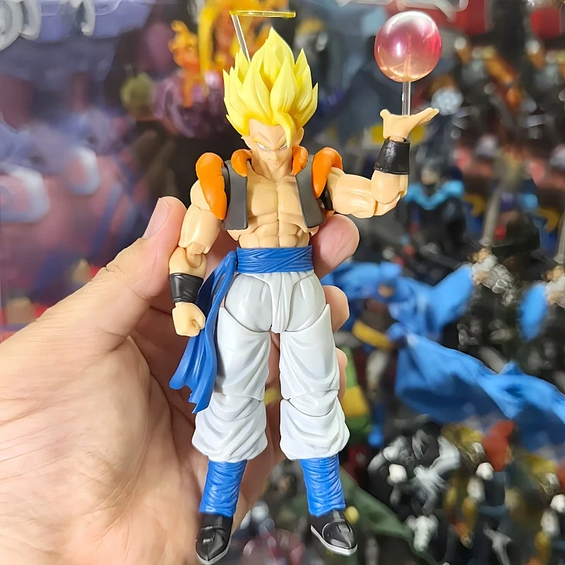 

В наличии Новая фигурка Demoniacal Fit Gogeta Dragon Ball Z Shf Super Saiyan Gogeta Hero Waltz, аниме, экшн-фигурка, модель, подарочные игрушки