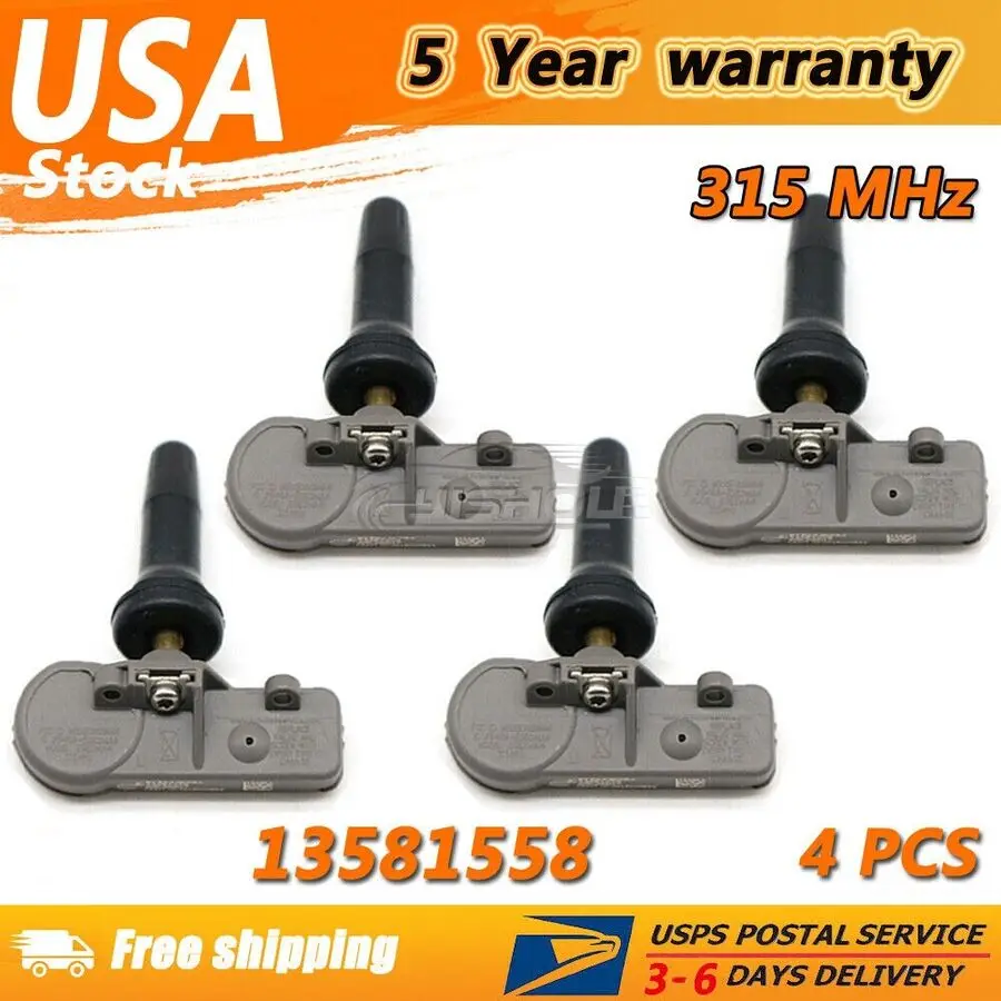 4PCS 13581558 Genuine Tire Air Pressure Sensor TPMS For GM Chevrolet Buick