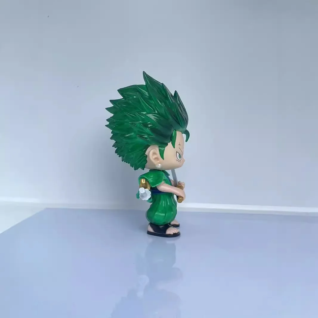 Een Stuk Anime GK Cartoon Figuur Q Versie Zoro Perifere Action Model Speelgoed Pop Efigy Auto Decoratie Gift
