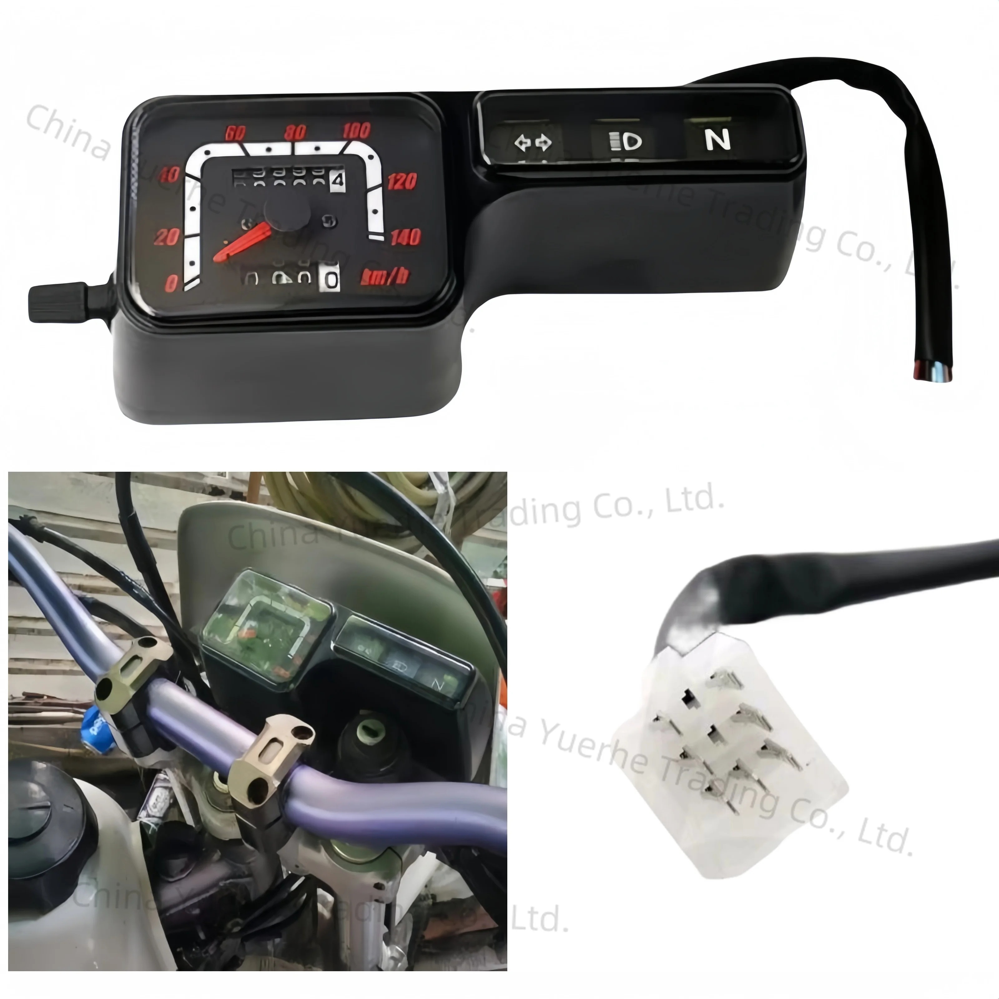 

Speedometer Gauge Tachometer Assembly w/ light Indicator for Honda XR250 CRM250 BAJA250 XR/CRM 250 XG250 XLR125 XL250 NXR150