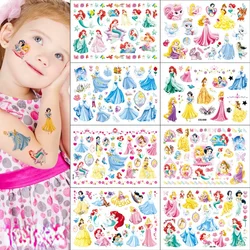 Cartoon Snow White Mermaid Tattoo Stickers Waterproof Cute Sticker Kids Girls Birthday Gift Reward Toy Paster