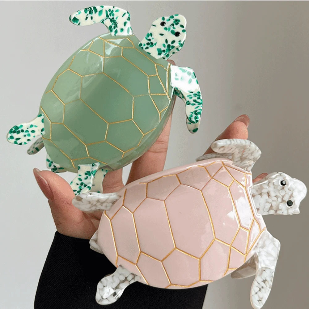 

Fashion Acetic Acid Acetate Turtle Hair Claw Sea Creature Ocean Series Animal Hair Clip Headdress Cartoon Big Shark Clip Daily