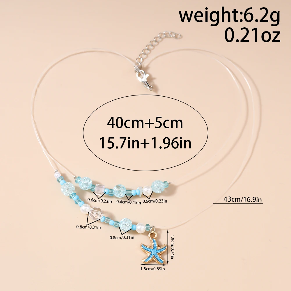 Aihua الكورية غير مرئية خيط صنارة الصيد مطرز قلادة للنساء الفتيات Ins القلائد الحلو لطيف الترقوة سلاسل المختنق مجوهرات هدايا